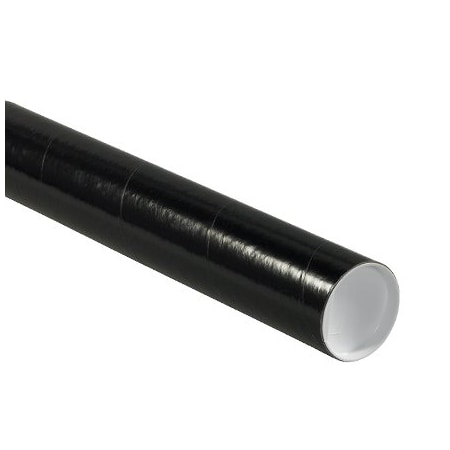 Bsc Preferred 2 x 9'' Black Tubes with Caps, 50PK BUY00014758